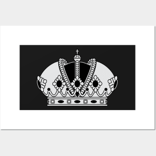 Imperial crown (silver and black) Posters and Art